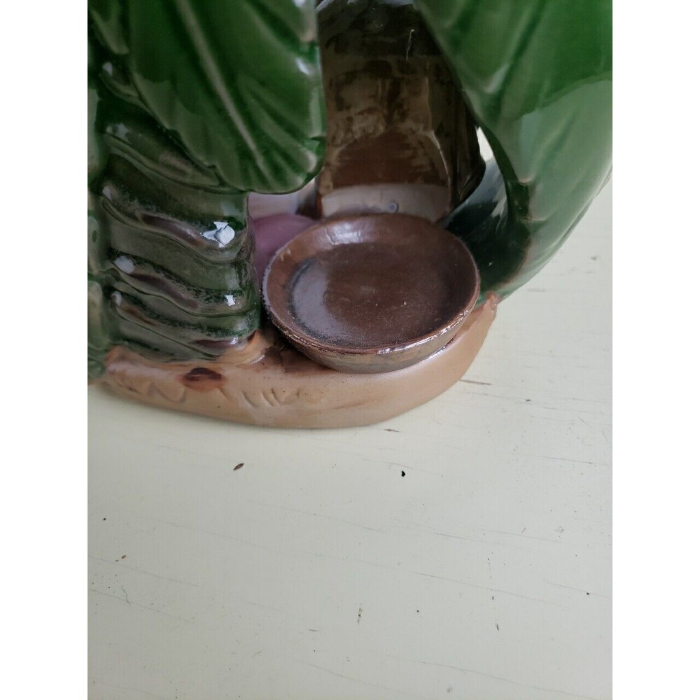 Nativity Palm Tree Tealight Candle Holder Holy Family Baby Jesus Manger 7.5x8 In - Picture 7 of 11